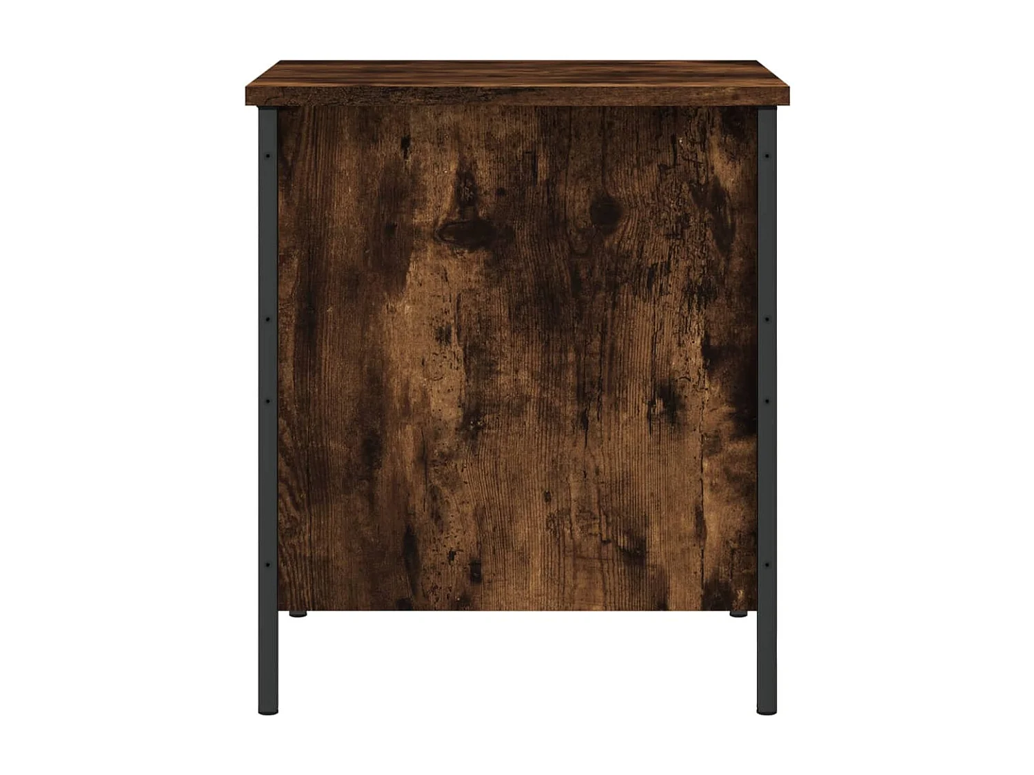 Banc de rangement chêne fumé 40x42,5x50 cm bois d'ingénierie
