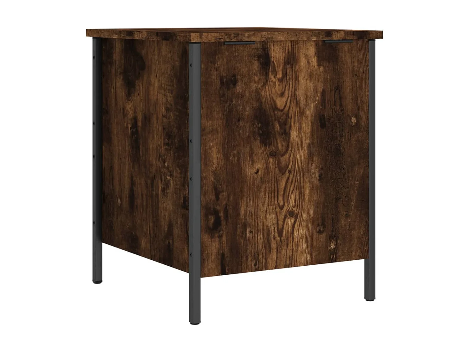 Banc de rangement chêne fumé 40x42,5x50 cm bois d'ingénierie