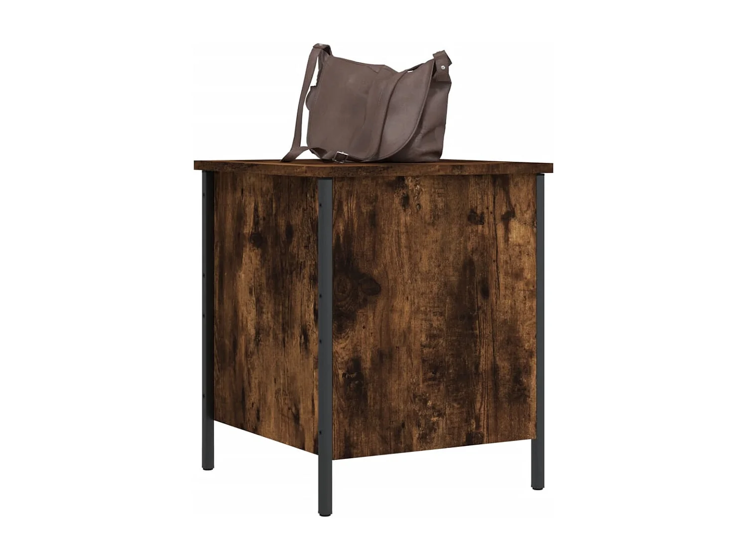 Banc de rangement chêne fumé 40x42,5x50 cm bois d'ingénierie