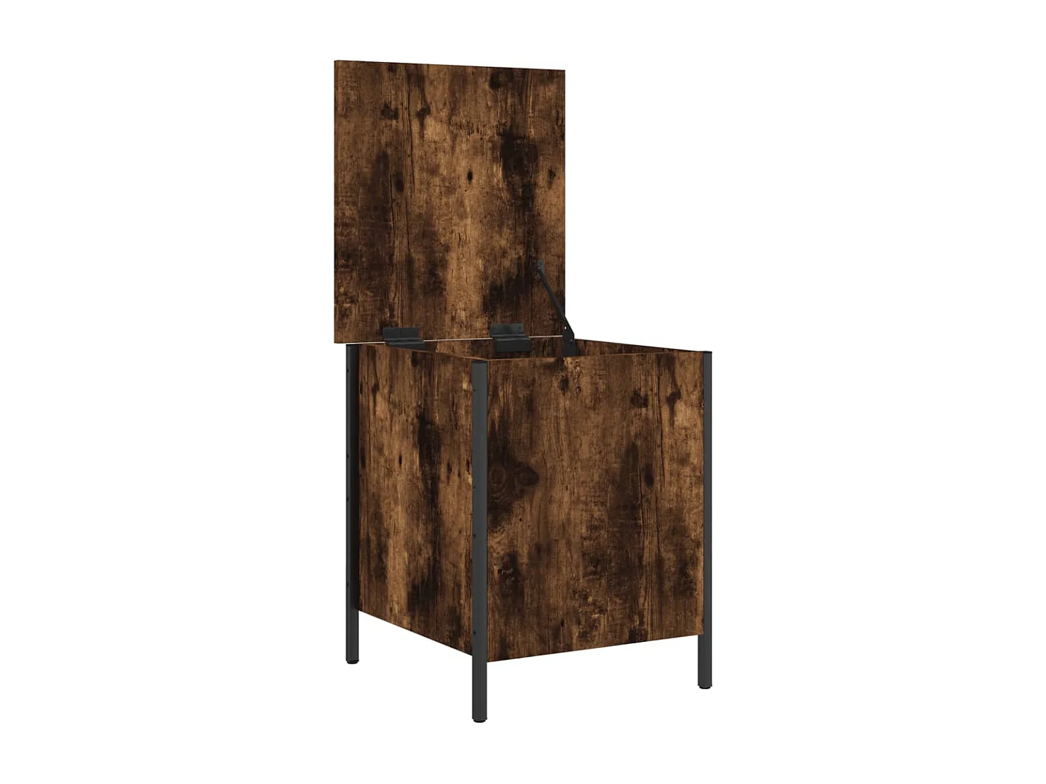 Banc de rangement chêne fumé 40x42,5x50 cm bois d'ingénierie