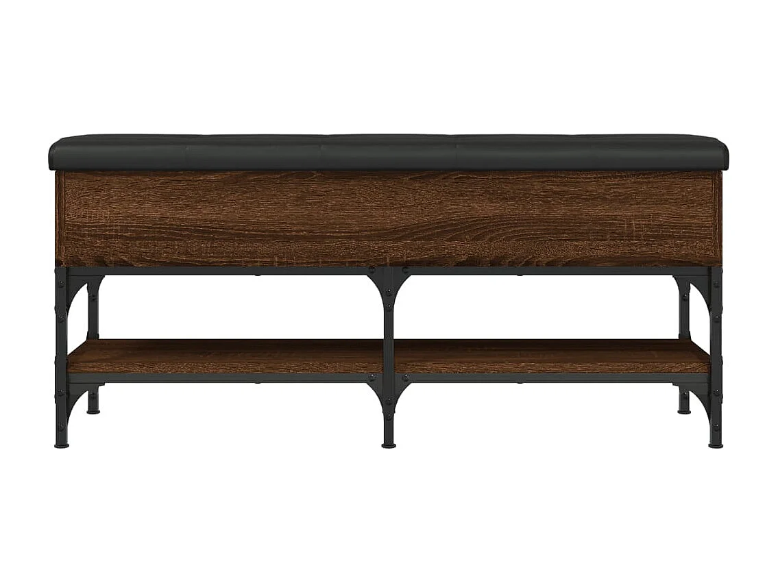 Banc à chaussures chêne marron 102x32x45 cm bois d'ingénierie