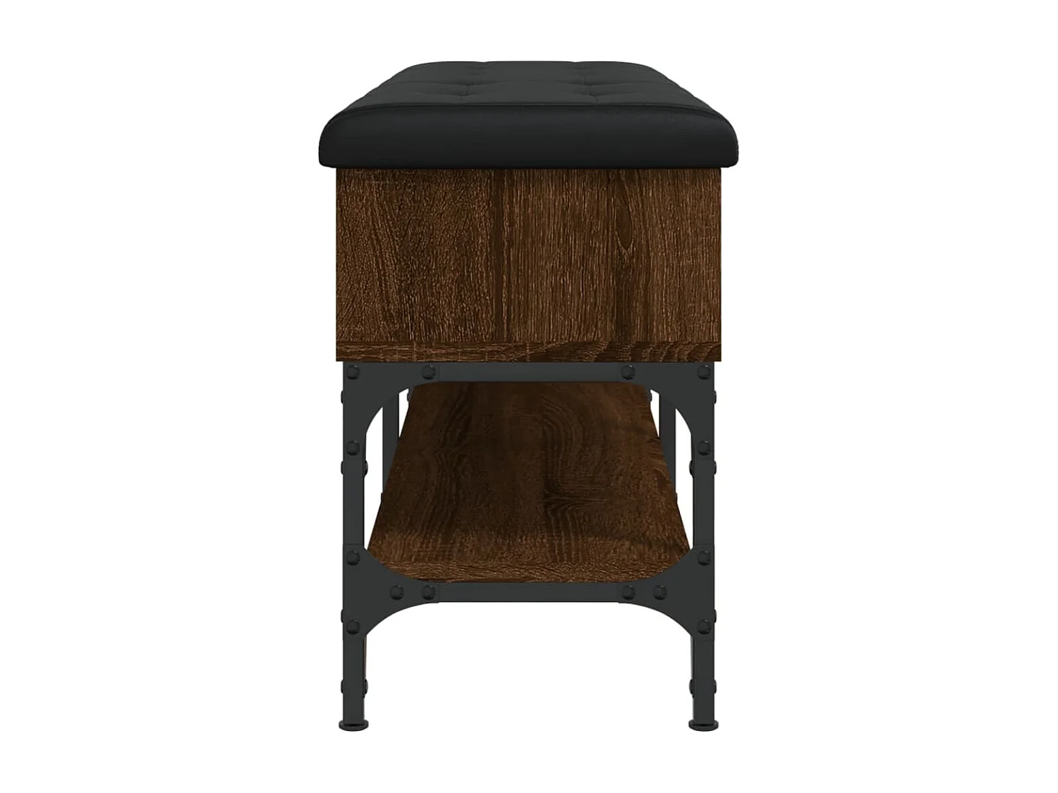 Banc à chaussures chêne marron 102x32x45 cm bois d'ingénierie