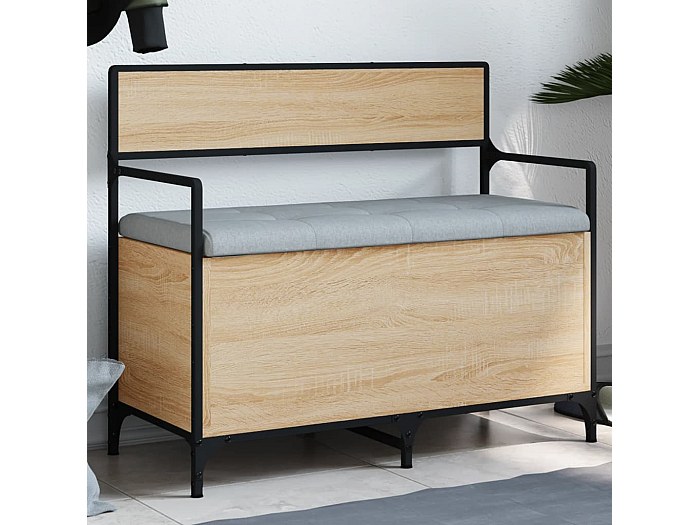 Panca per scarpe Rovere marrone 80x30x45 cm MDF