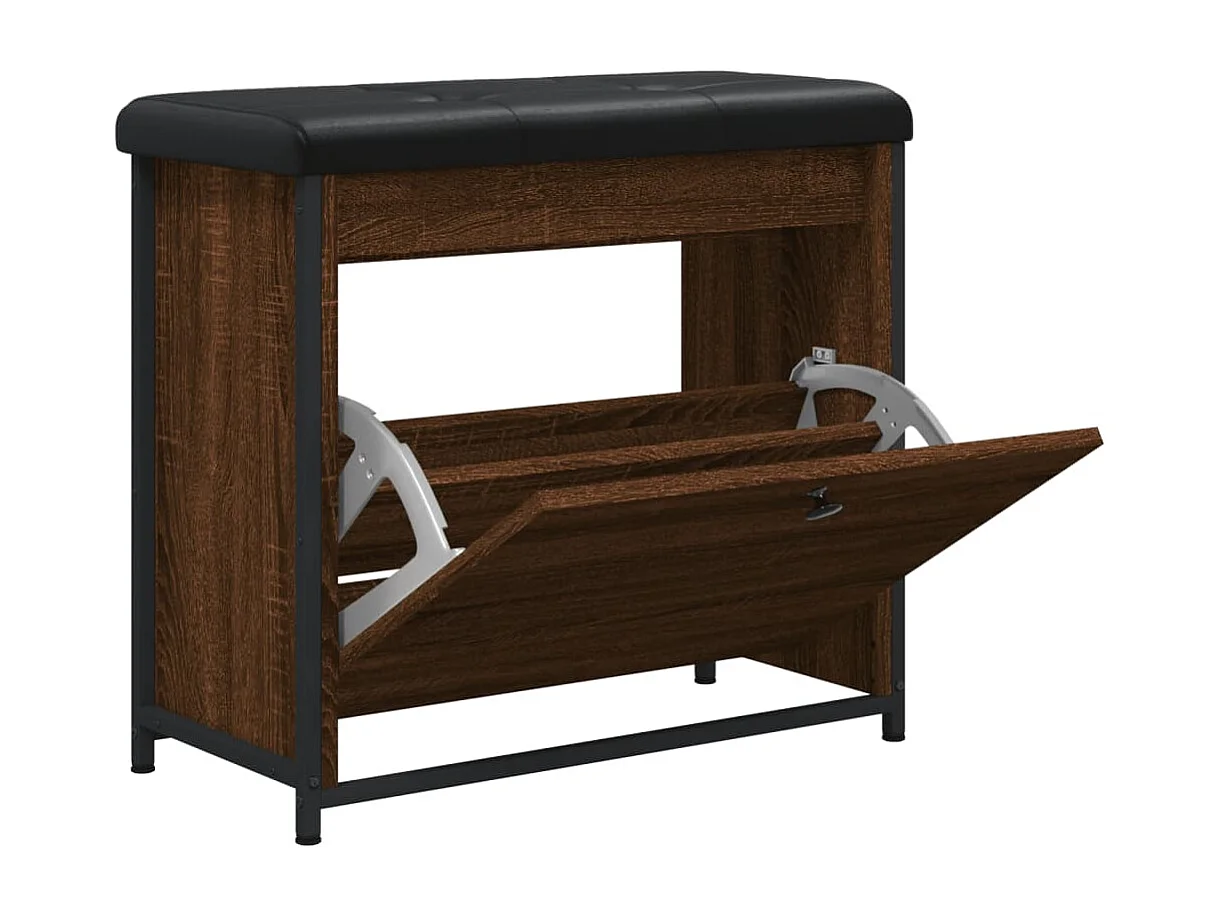 Banco sapateira c/ gaveta articulada 62x32x56 carvalho castanho