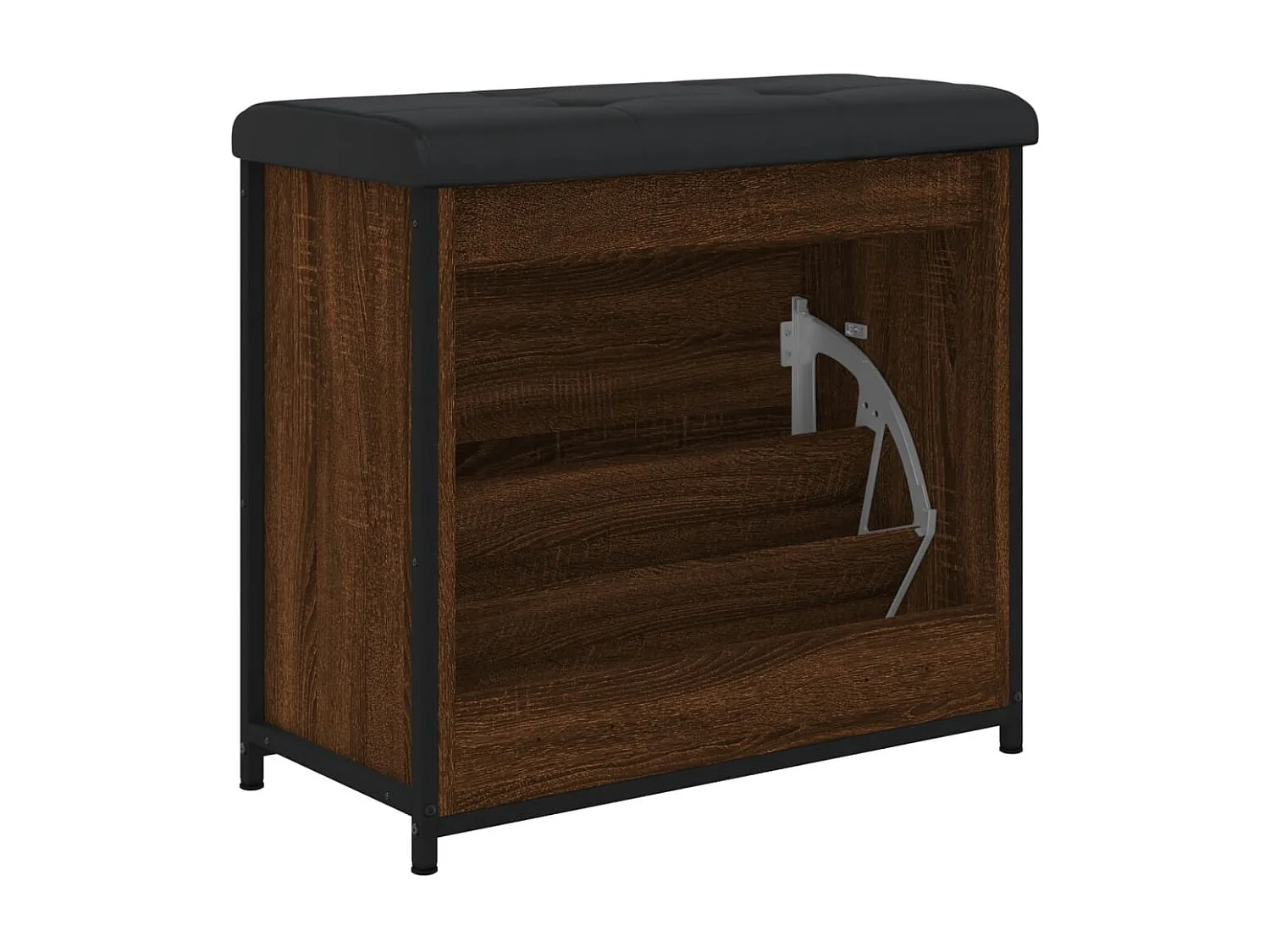 Banco sapateira c/ gaveta articulada 62x32x56 carvalho castanho