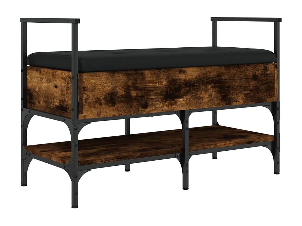 Schoenenbank 85,5x42x57,5 cm bewerkt hout gerookt eikenkleurig
