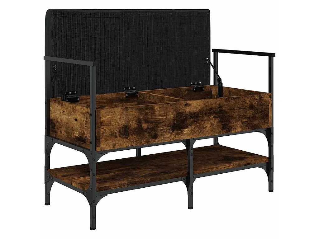 Schoenenbank 85,5x42x57,5 cm bewerkt hout gerookt eikenkleurig