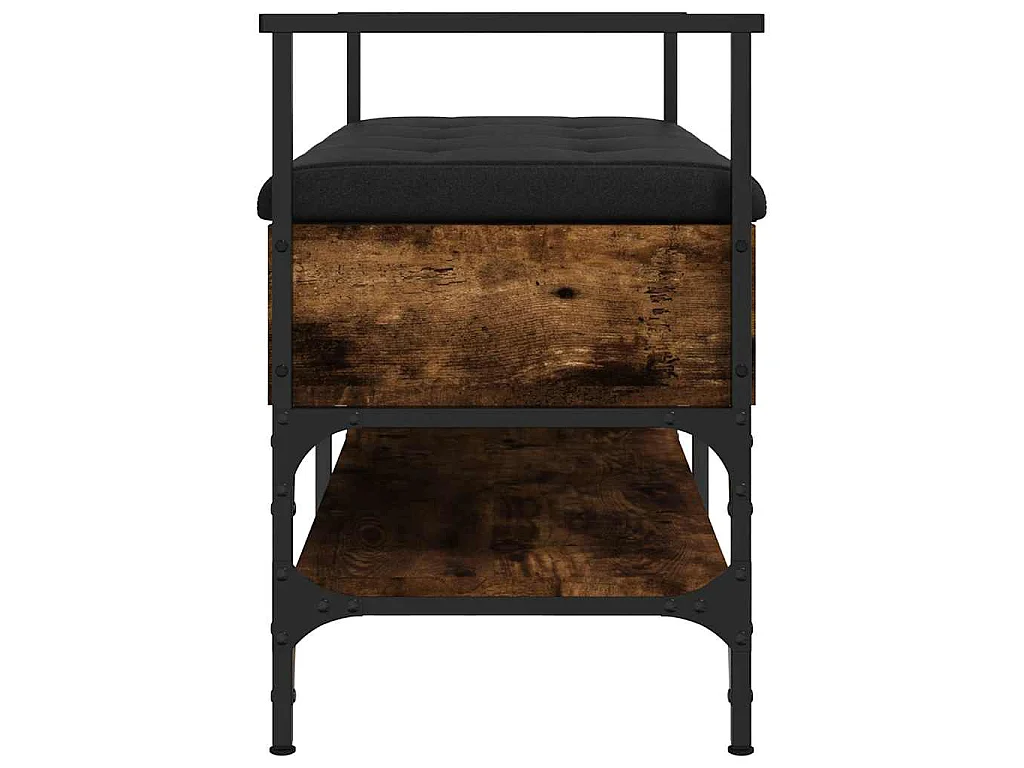 Schoenenbank 85,5x42x57,5 cm bewerkt hout gerookt eikenkleurig