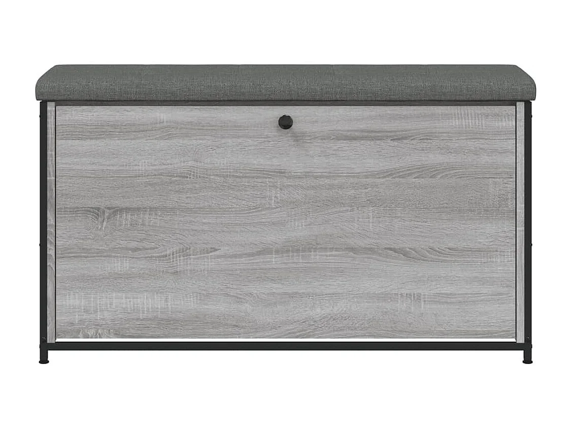Schoenenbankje met klaplade 102x32x56 cm grijs sonoma eiken