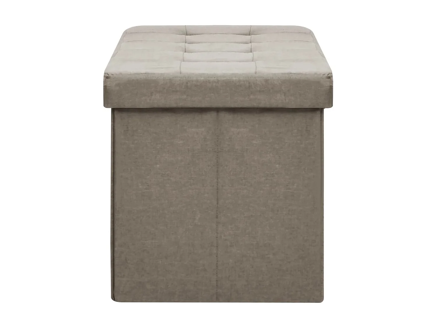 Banc de rangement pliable Taupe Faux lin