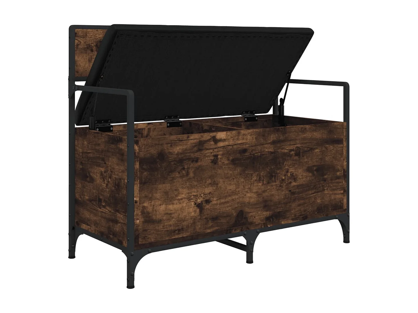 Banc de rangement chêne fumé 85,5x42x73,5 cm bois d'ingénierie