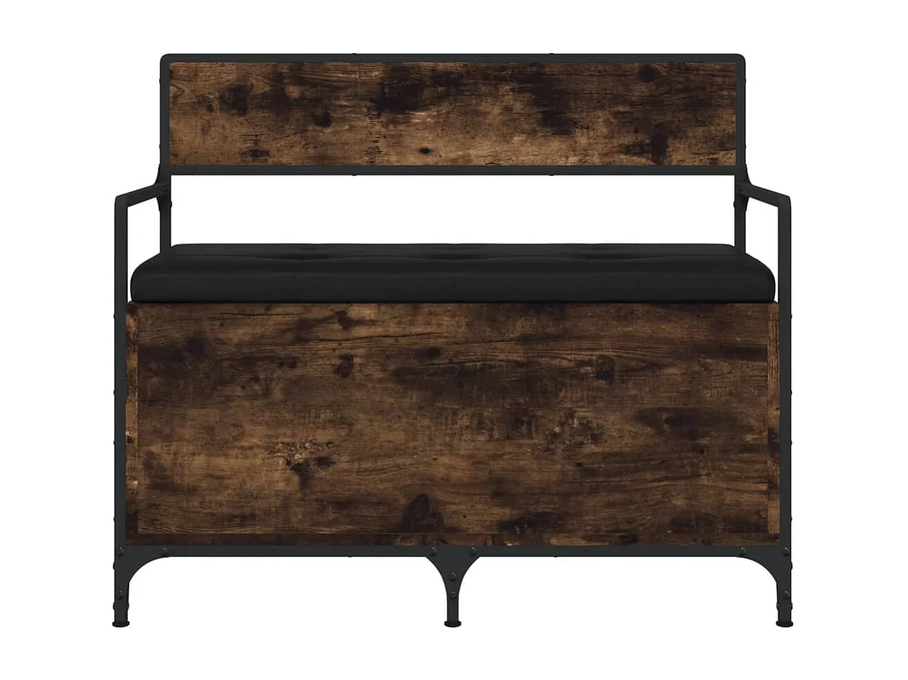 Banc de rangement chêne fumé 85,5x42x73,5 cm bois d'ingénierie