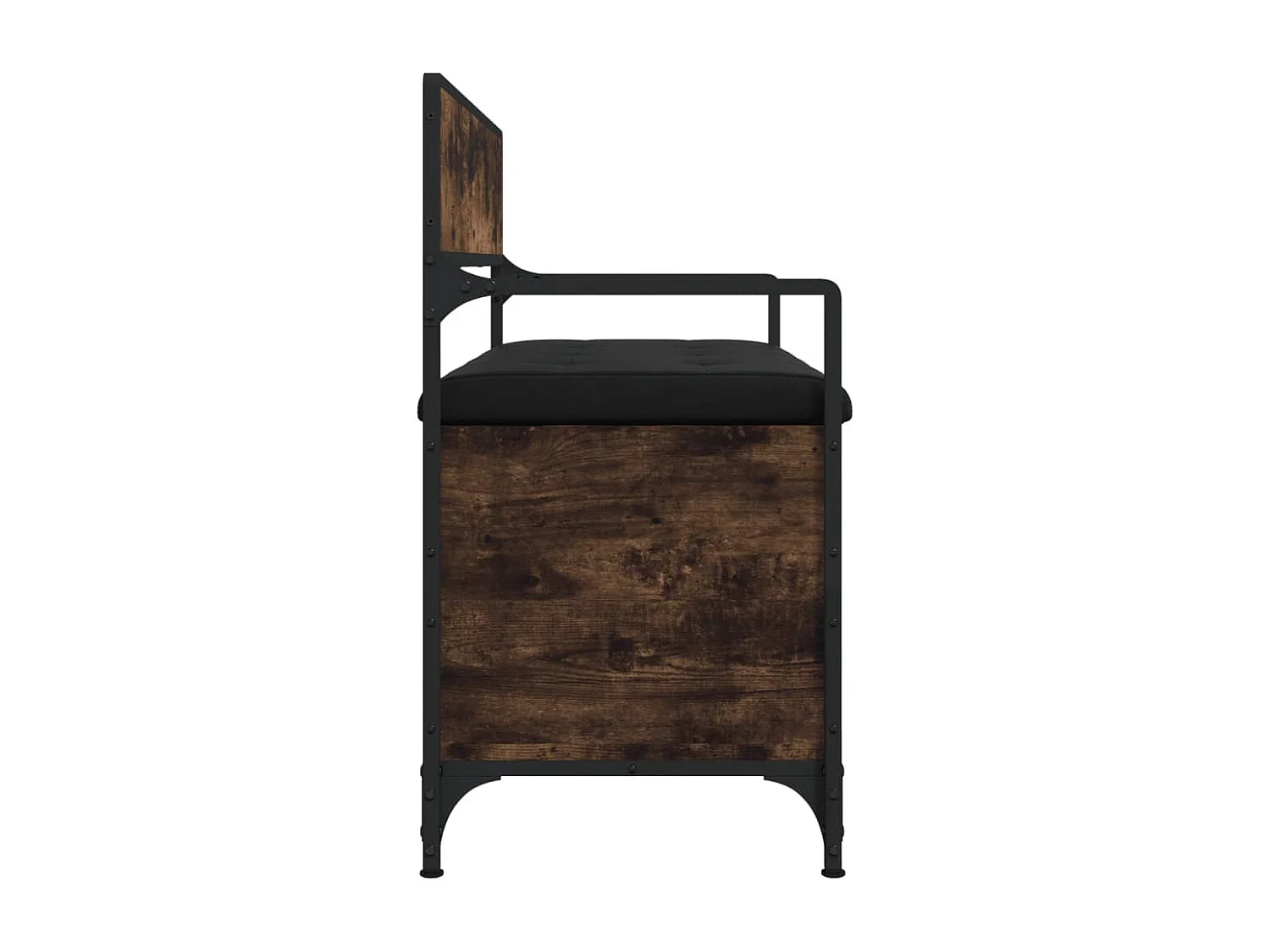 Banc de rangement chêne fumé 85,5x42x73,5 cm bois d'ingénierie