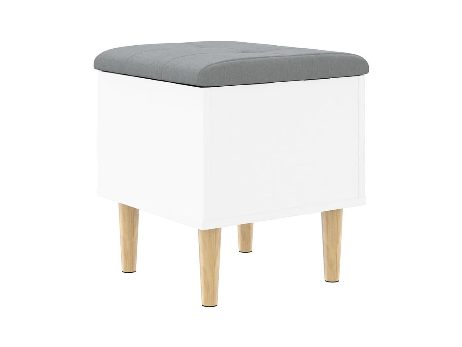 Sitzbank mit Stauraum Weiß 42x42x46 cm Holzwerkstoff