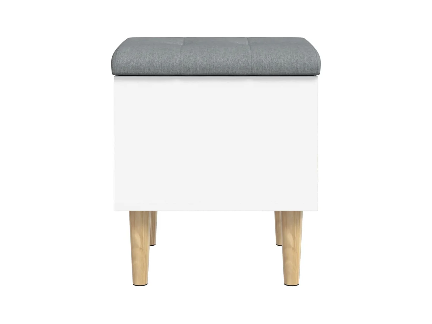 Banco con almacenaje madera de ingeniería blanco 42x42x46 cm