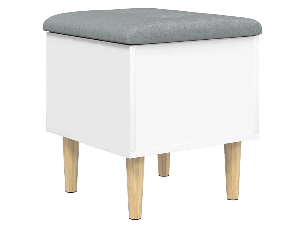 Banc de rangement blanc 42x42x46 cm bois d'ingénierie