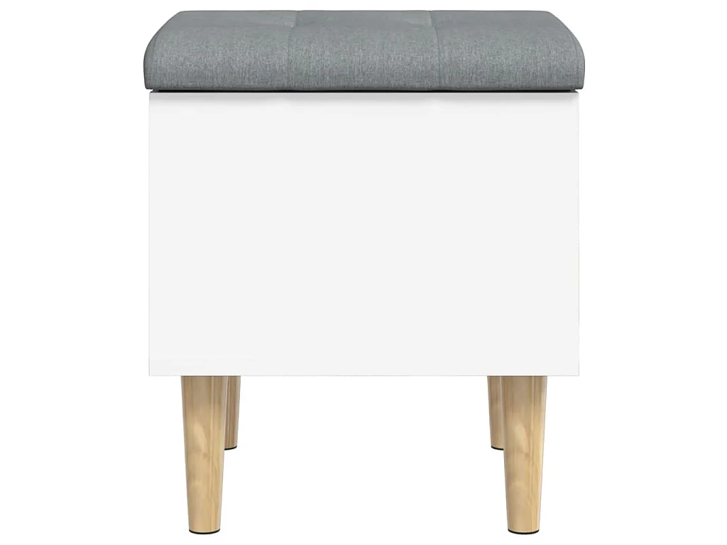 Banc de rangement blanc 42x42x46 cm bois d'ingénierie