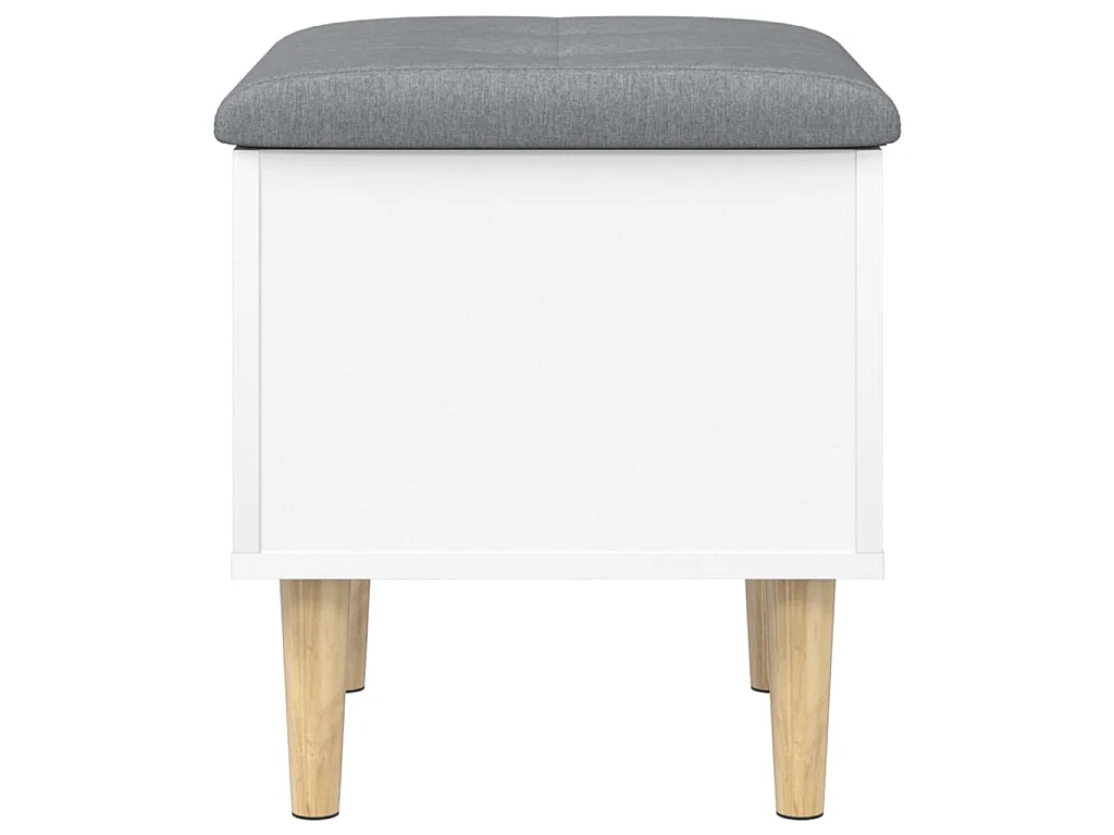 Banc de rangement blanc 42x42x46 cm bois d'ingénierie