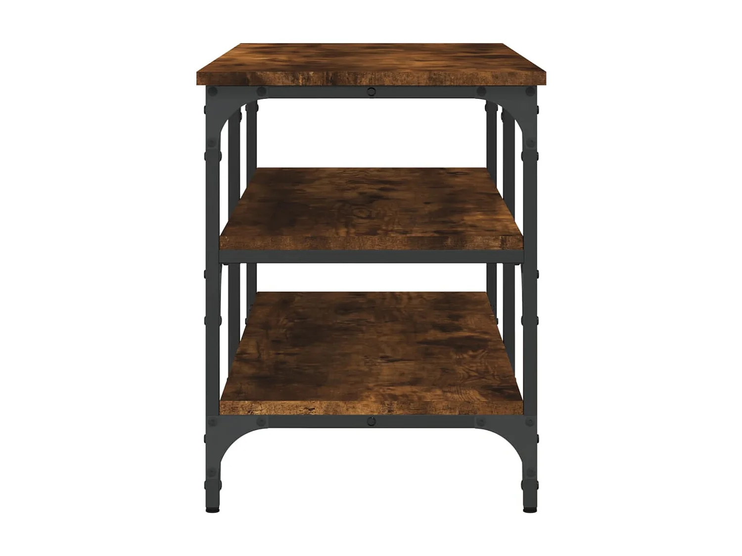 Banc à chaussures chêne fumé 100x38,5x49 cm bois d'ingénierie