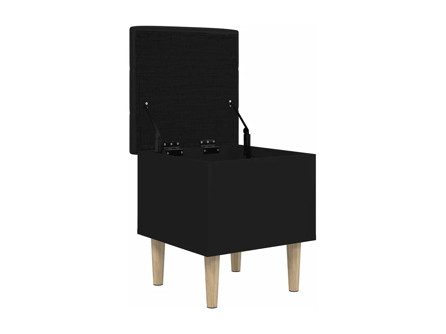 Sitzbank mit Stauraum Schwarz 42x42x46 cm Holzwerkstoff