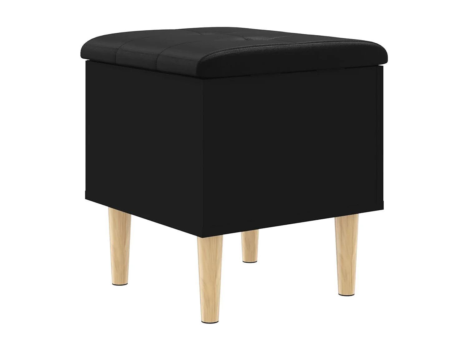 Sitzbank mit Stauraum Schwarz 42x42x46 cm Holzwerkstoff