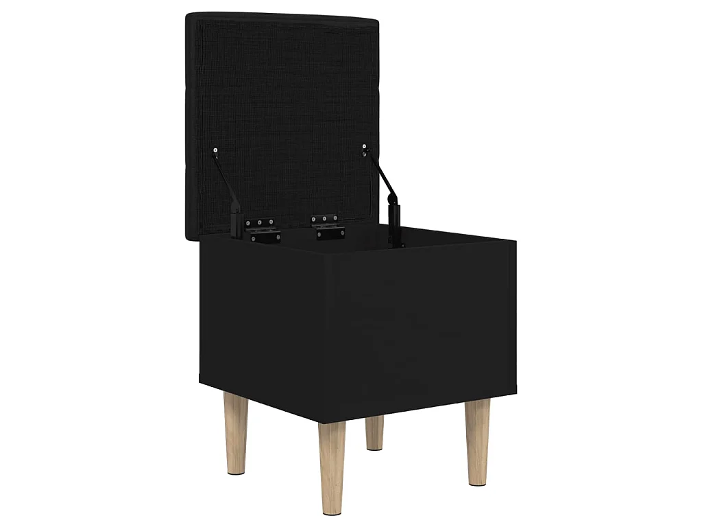 Panca Portaoggetti Nera 42x42x46 cm in Legno Multistrato