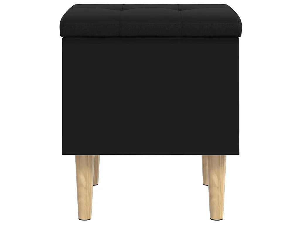 Panca Portaoggetti Nera 42x42x46 cm in Legno Multistrato