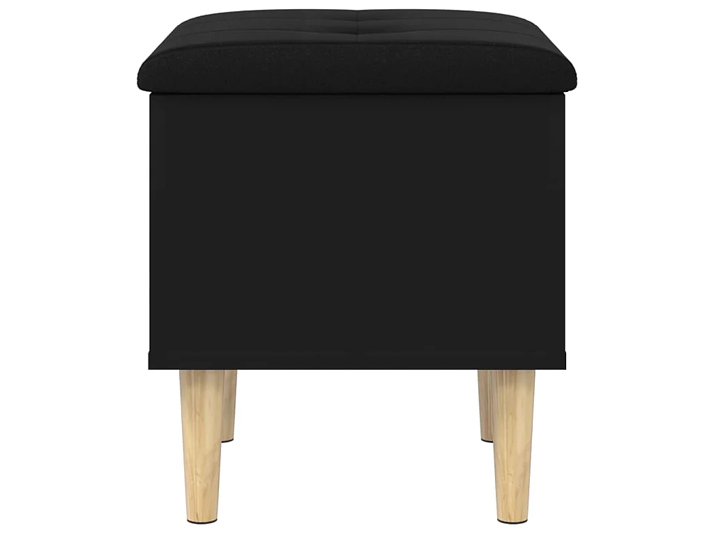 Panca Portaoggetti Nera 42x42x46 cm in Legno Multistrato