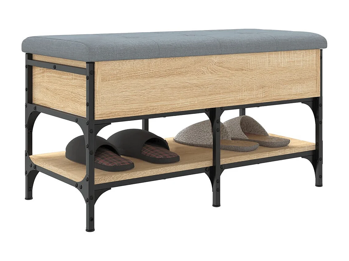 Banc à chaussures chêne sonoma 82x42x45 cm bois d'ingénierie