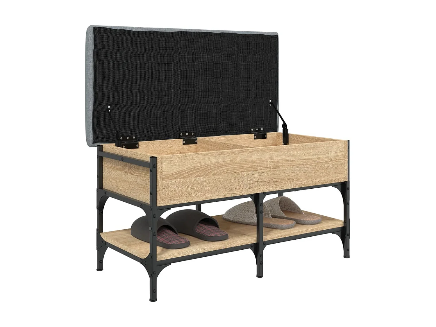 Banc à chaussures chêne sonoma 82x42x45 cm bois d'ingénierie