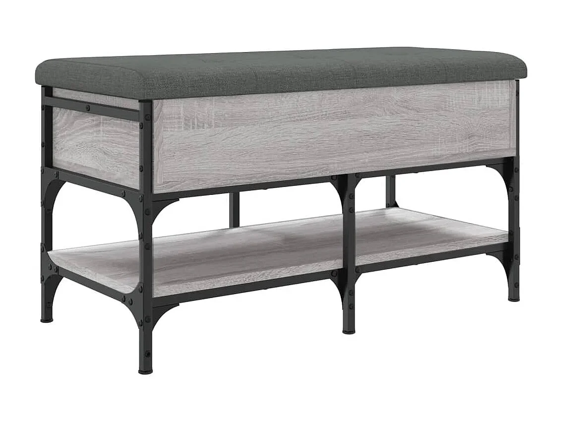 Schoenenbank 82x42x45 cm bewerkt hout grijs sonoma eikenkleurig