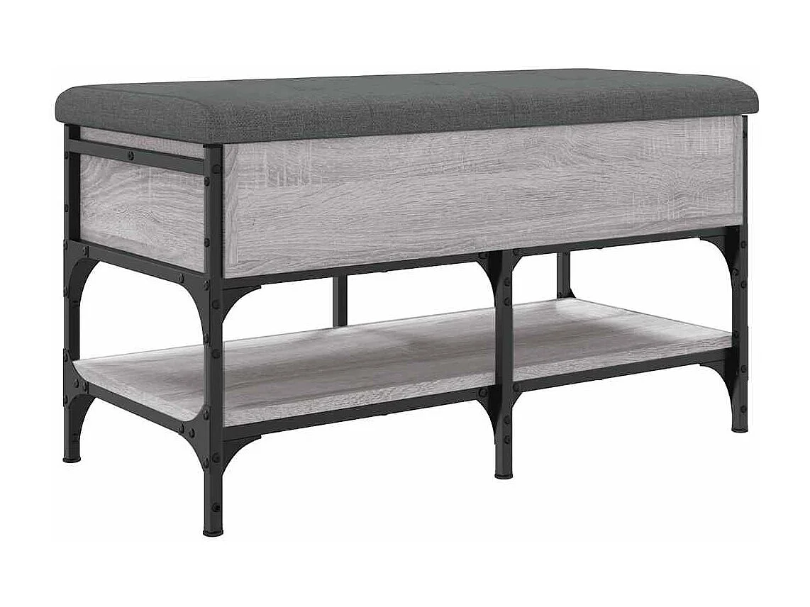 Banco sapateira 82x42x45 cm derivados madeira cinzento sonoma