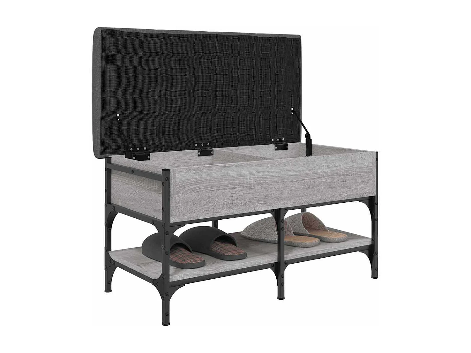 Banco sapateira 82x42x45 cm derivados madeira cinzento sonoma