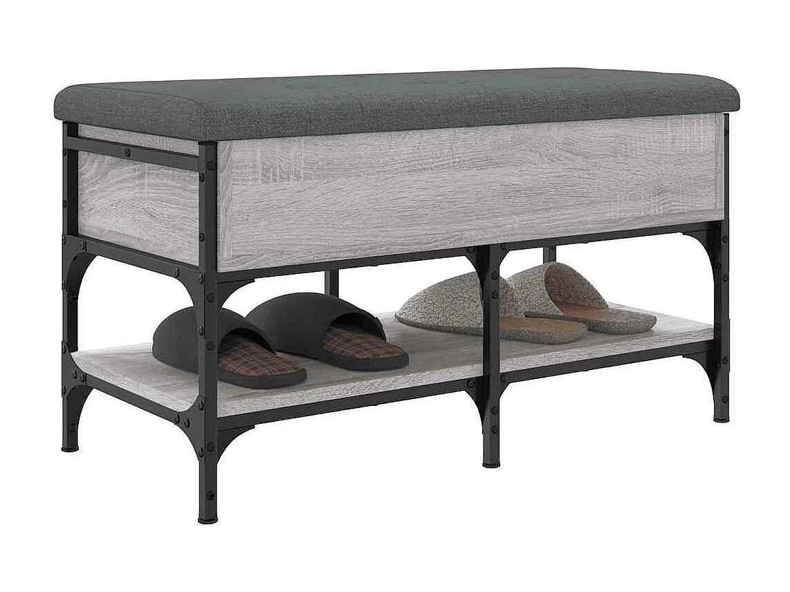 Schuhbank Grau Sonoma 82x42x45 cm Holzwerkstoff
