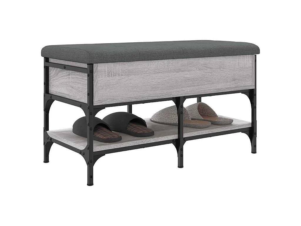 Schuhbank Grau Sonoma 82x42x45 cm Holzwerkstoff