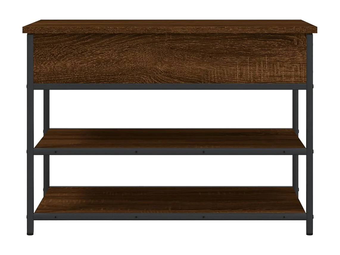 Banc à chaussures chêne marron 70x42,5x50 cm bois d'ingénierie