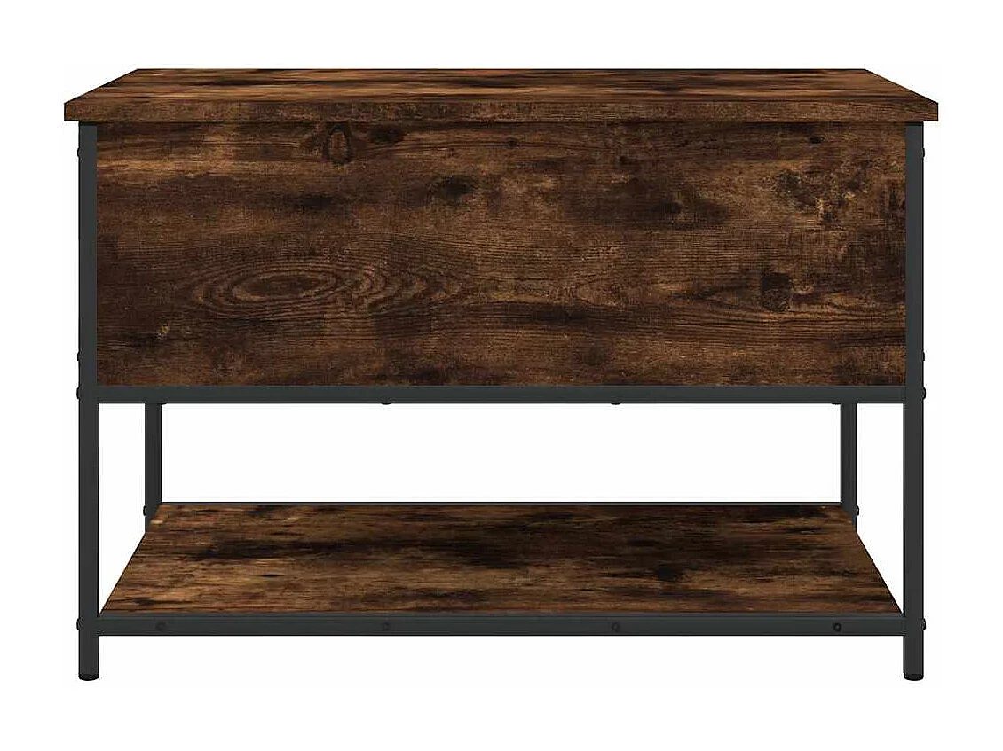 Banc de rangement chêne fumé 70x42,5x47 cm bois d'ingénierie