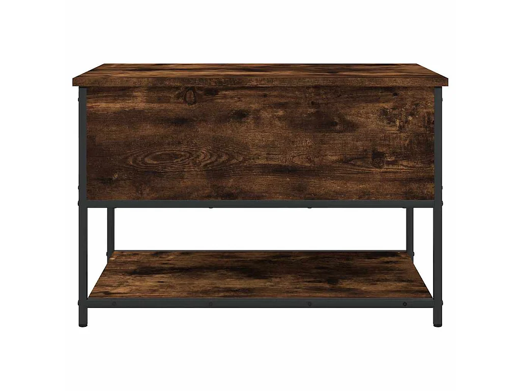 Banc de rangement chêne fumé 70x42,5x47 cm bois d'ingénierie