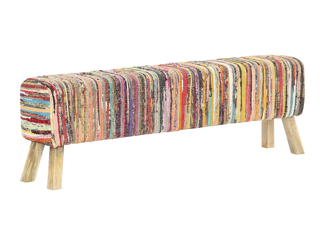 Panca 160 cm Multicolore in Tessuto Chindi