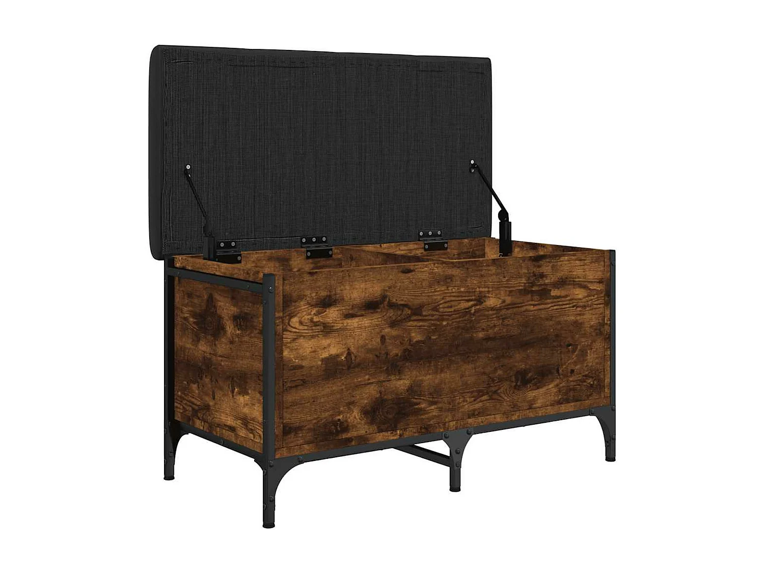 Banco de arrumação 82x42x45cm derivados madeira carvalho fumado