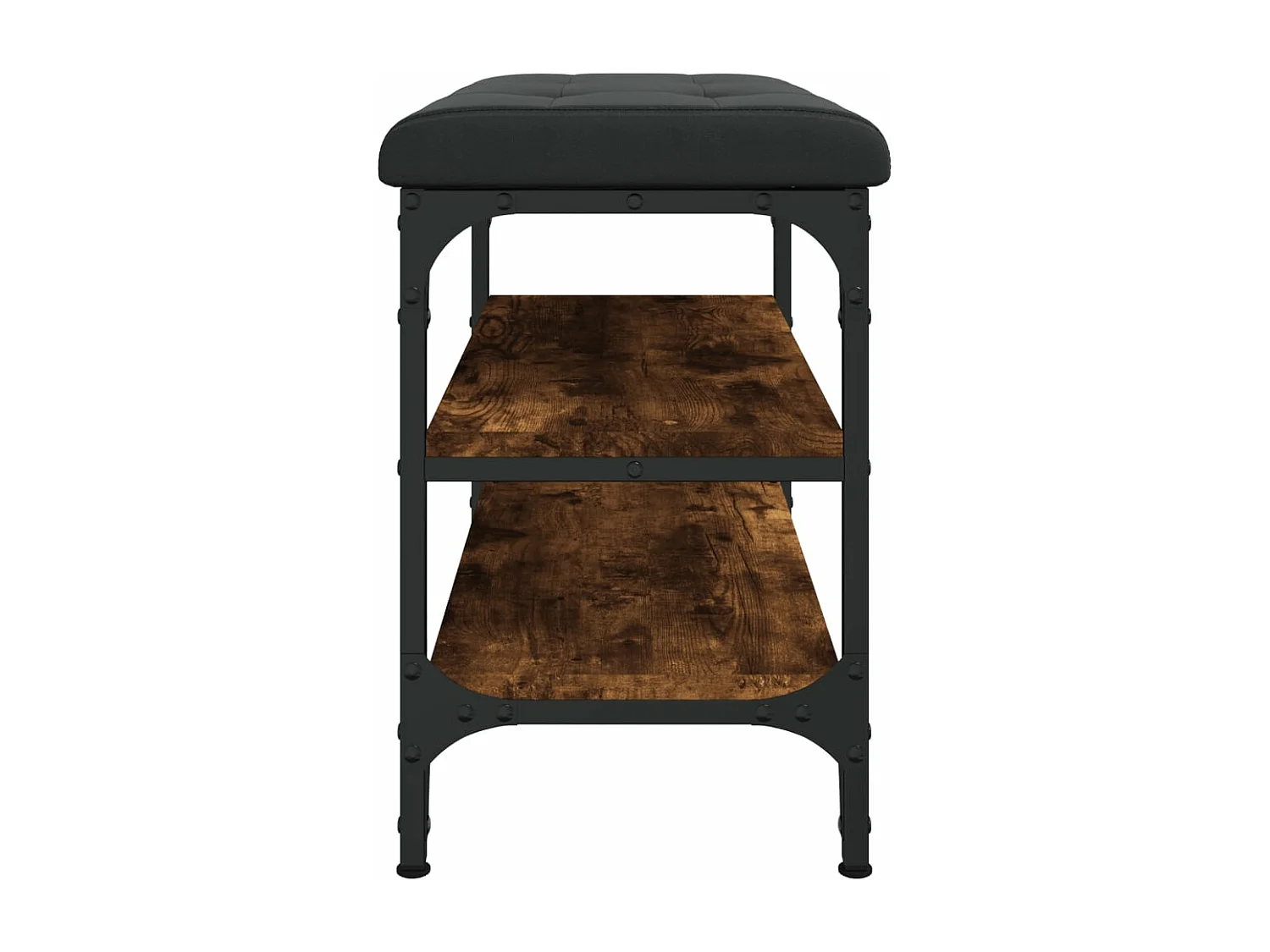 Banc à chaussures chêne fumé 62x32x47 cm bois d'ingénierie