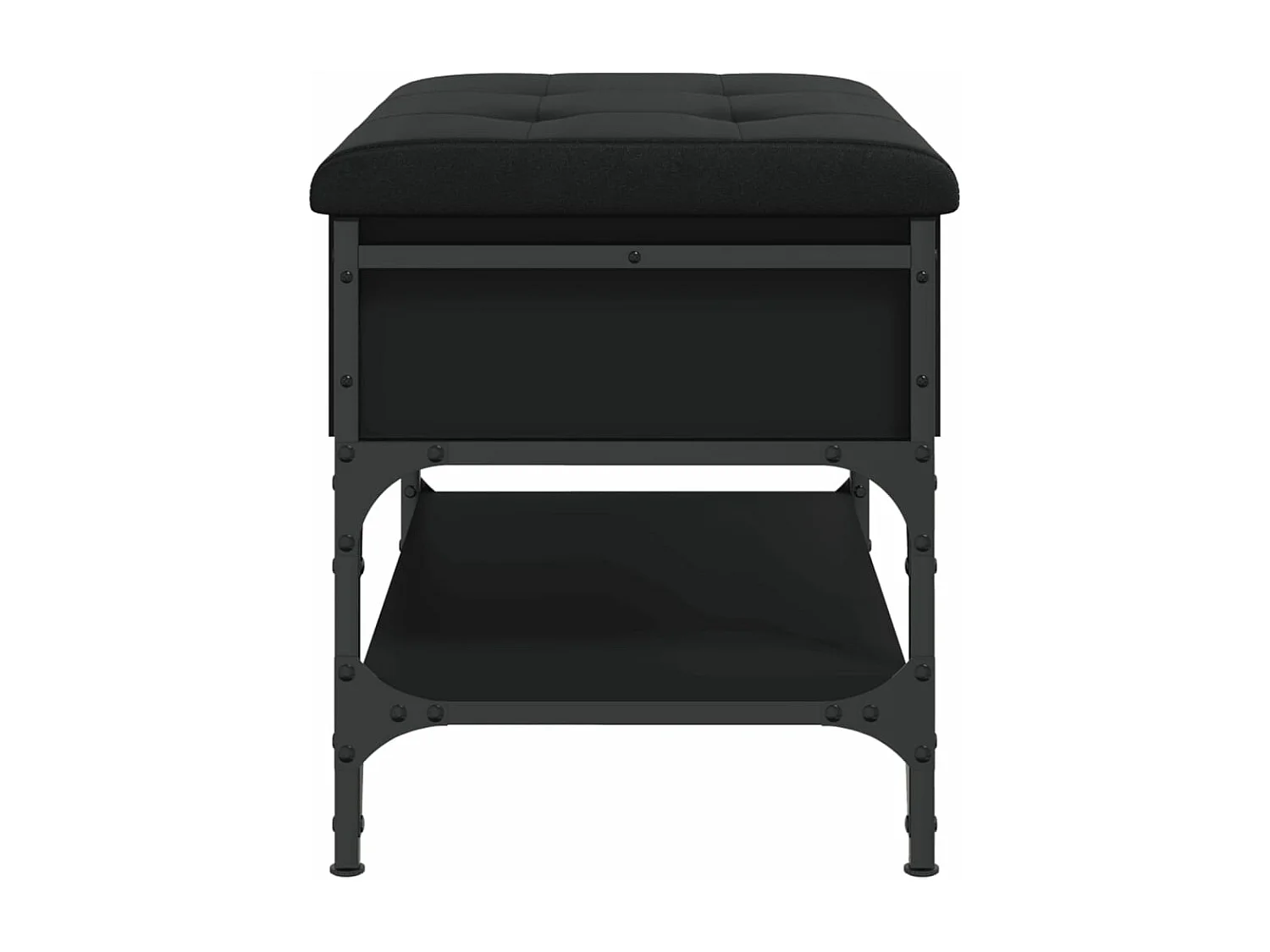 Schoenenbank 62x42x45 cm bewerkt hout zwart