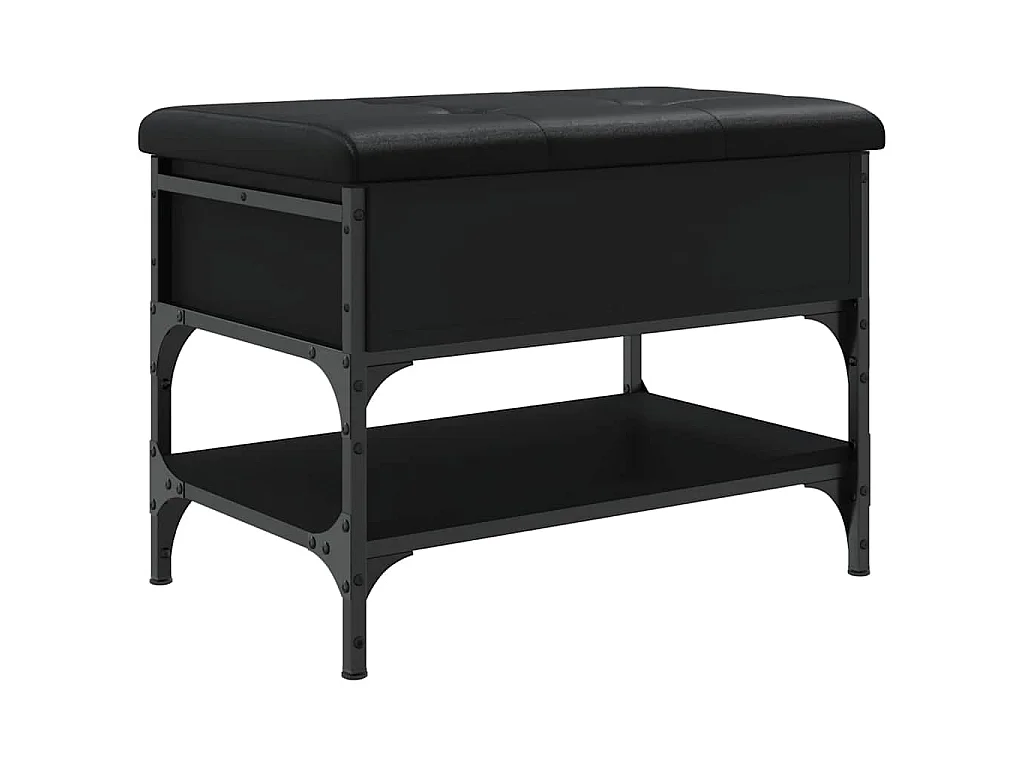 Banco sapateira 62x42x45 cm derivados de madeira preto