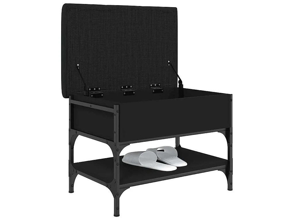 Banco sapateira 62x42x45 cm derivados de madeira preto