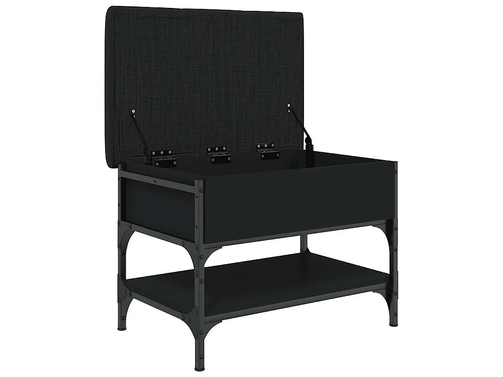 Banco sapateira 62x42x45 cm derivados de madeira preto