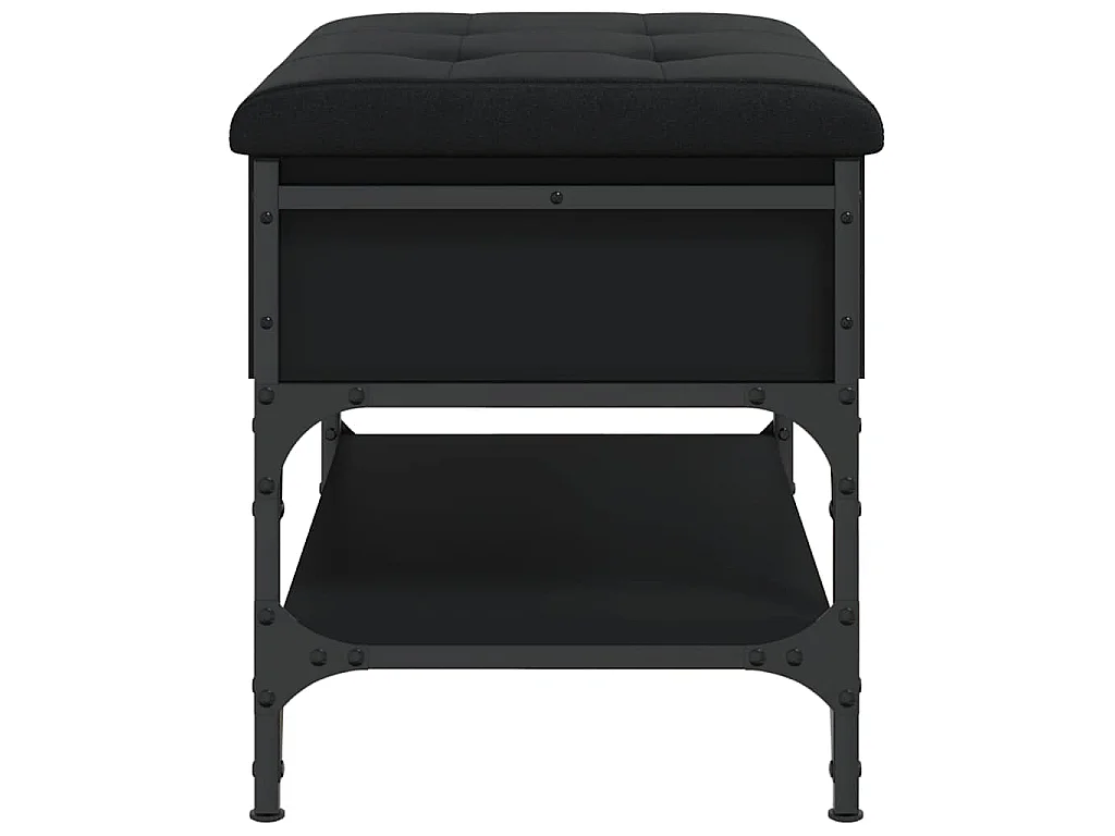 Banco sapateira 62x42x45 cm derivados de madeira preto