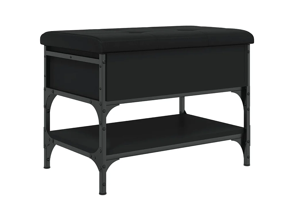 Banco sapateira 62x42x45 cm derivados de madeira preto