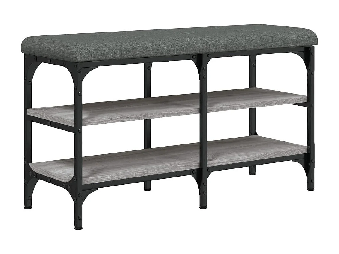 Schuhbank Grau Sonoma 82x32x47 cm Holzwerkstoff
