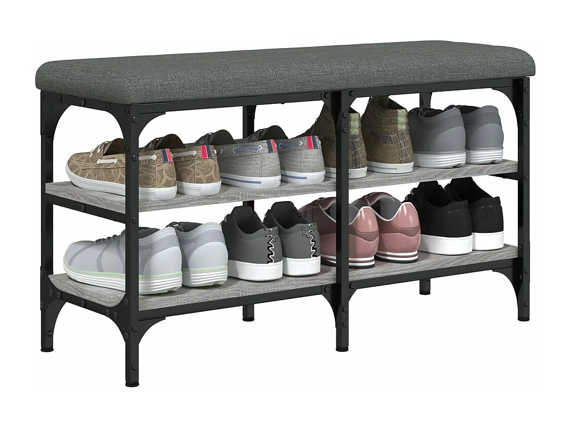Schuhbank Grau Sonoma 82x32x47 cm Holzwerkstoff