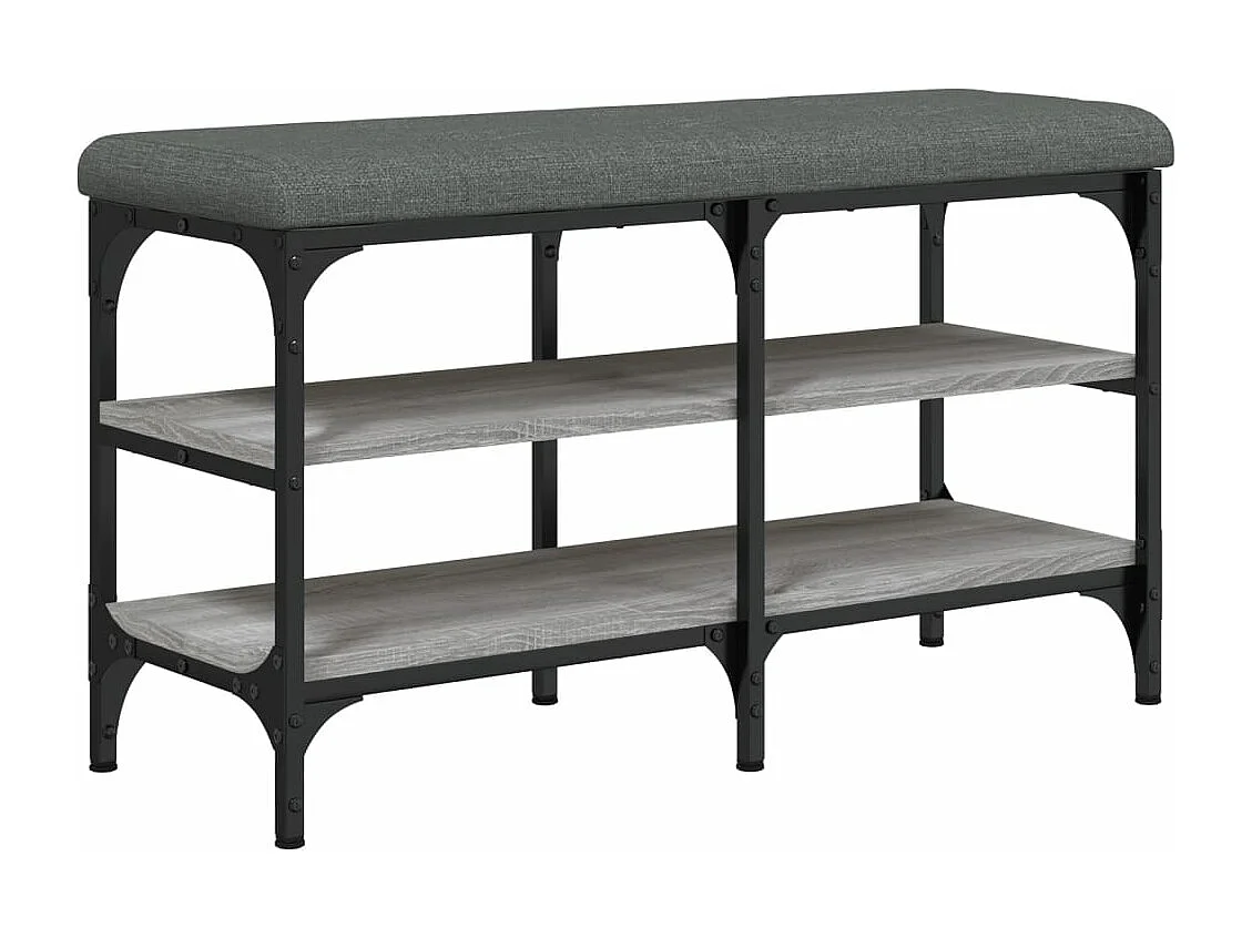 Schuhbank Grau Sonoma 82x32x47 cm Holzwerkstoff